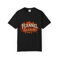 Flannel Season T-shirt | Autumn Leaves Plaid Design, Fall Graphic Tee