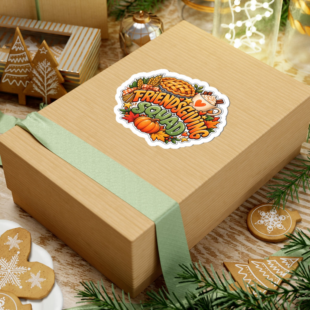 Friendsgiving Squad Sticker | Fall Pumpkin Pie, Hot Cocoa, Autumn Leaves