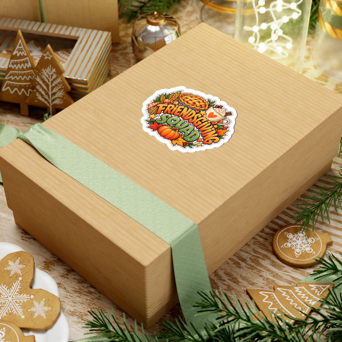 Friendsgiving Squad Sticker | Fall Pumpkin Pie, Hot Cocoa, Autumn Leaves