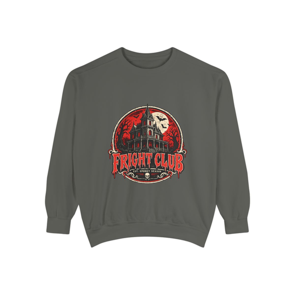 Fright Club Haunted Mansion Sweatshirt | Horror Night Graphic