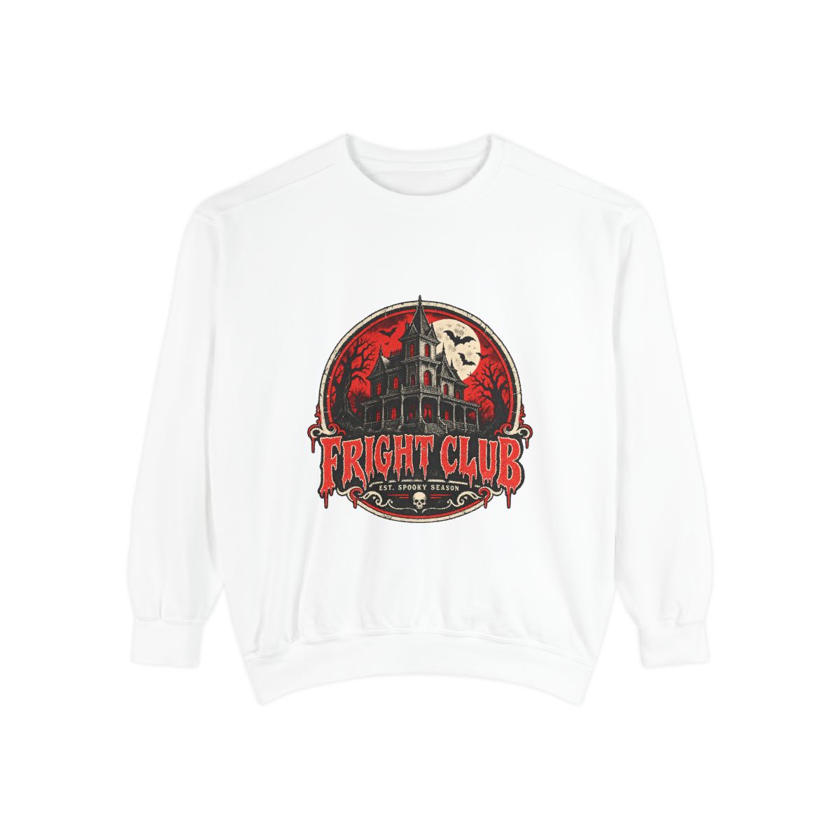 Fright Club Haunted Mansion Sweatshirt | Horror Night Graphic