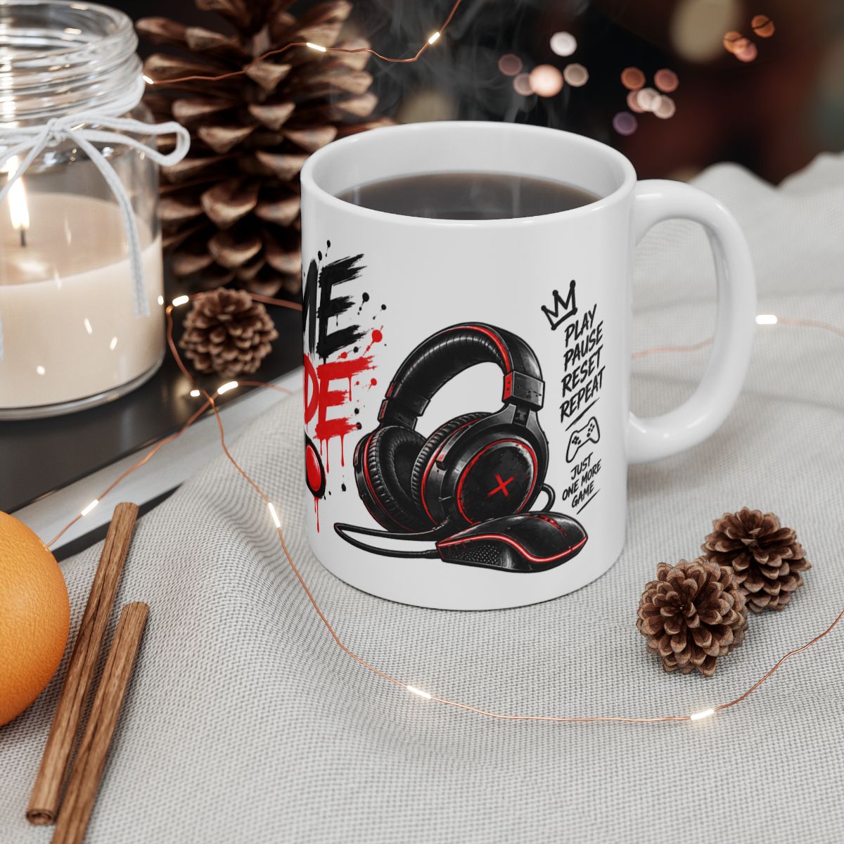 Game Mode On controller graphic Mug | Gamer coffee cup, gaming design