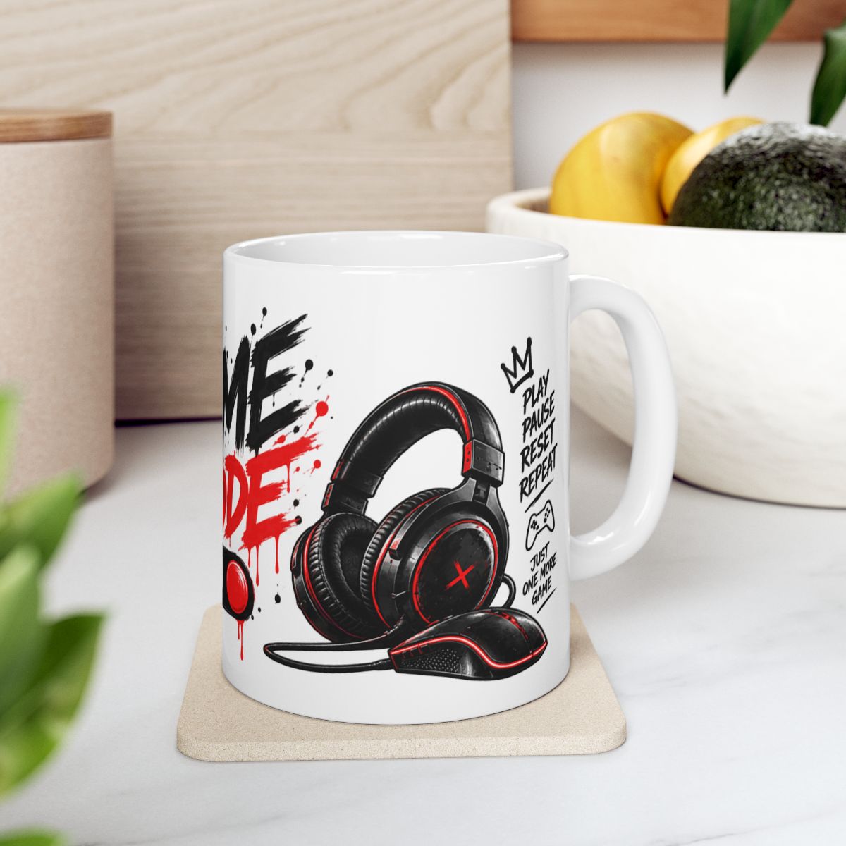 Game Mode On controller graphic Mug | Gamer coffee cup, gaming design