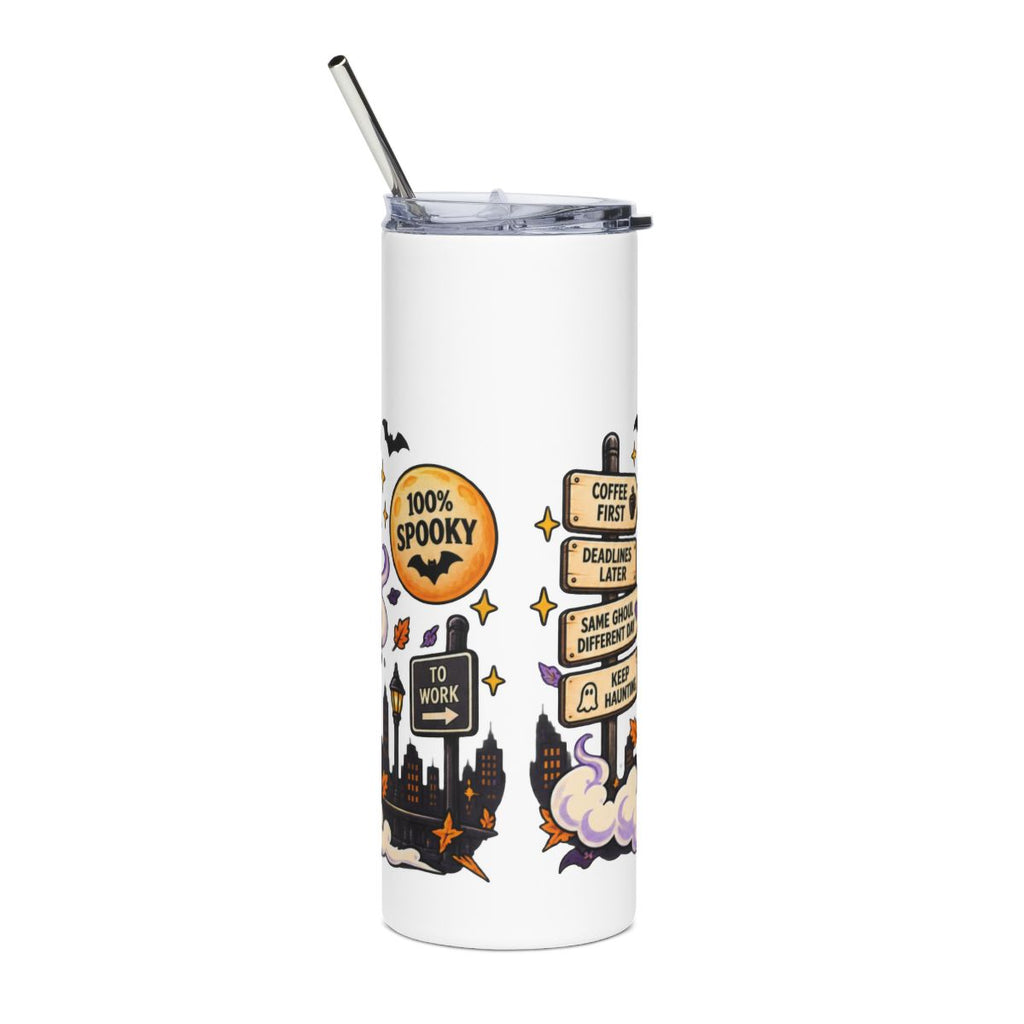 Ghost Commuter Fuel Tumbler | Halloween Ghost Travel Mug