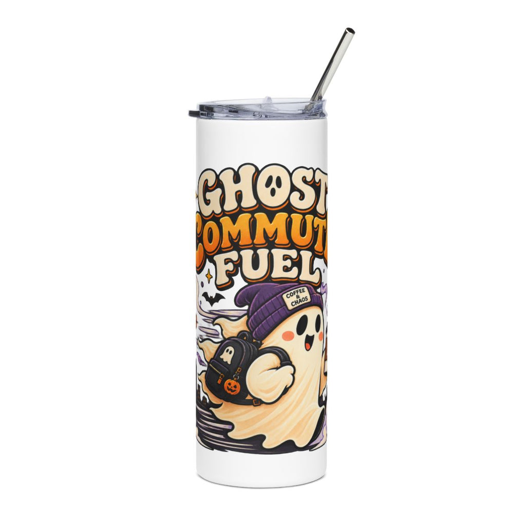 Ghost Commuter Fuel Tumbler | Halloween Ghost Travel Mug