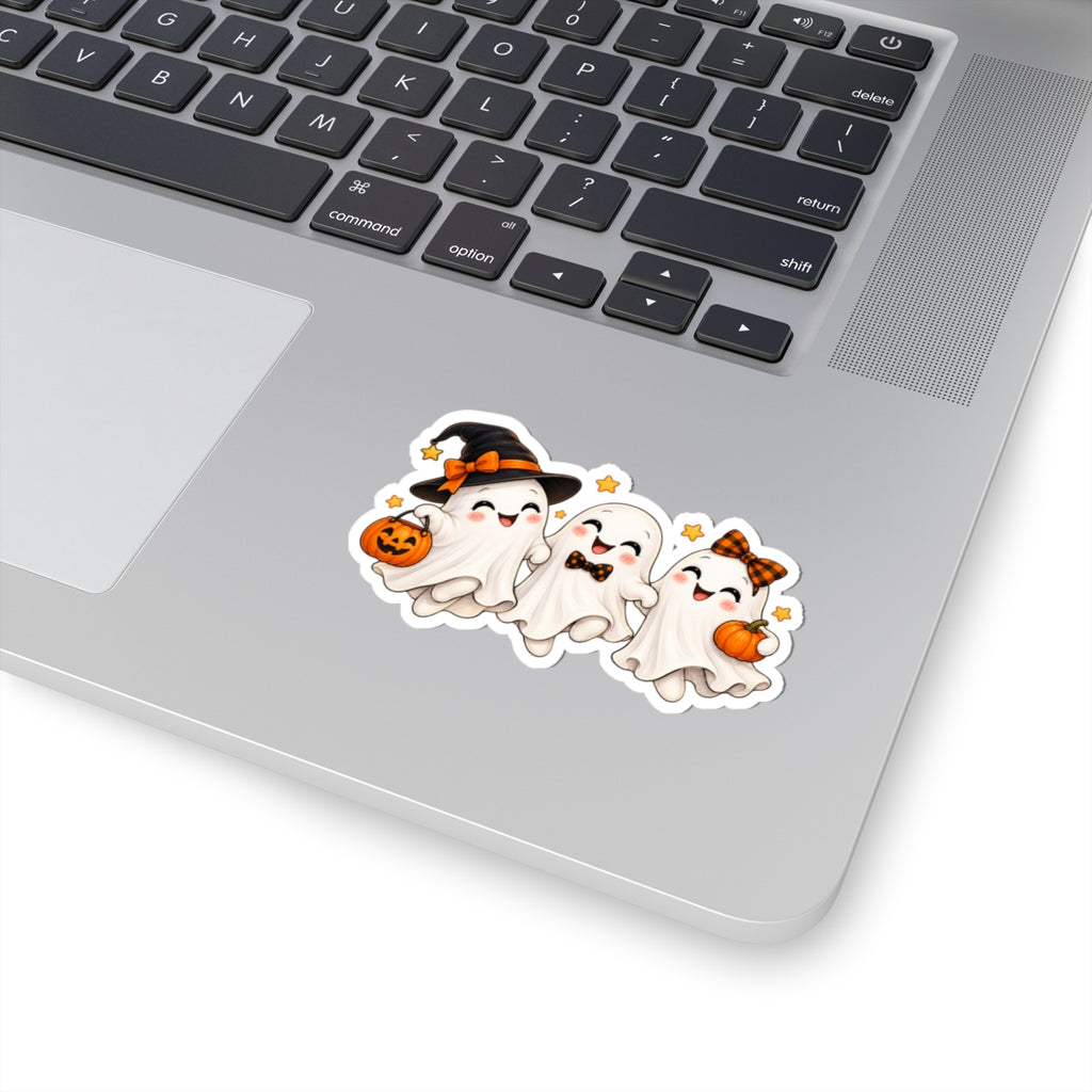 Ghost Trio Sticker | Cute Halloween Ghosts Trick or Treat Vinyl Decal