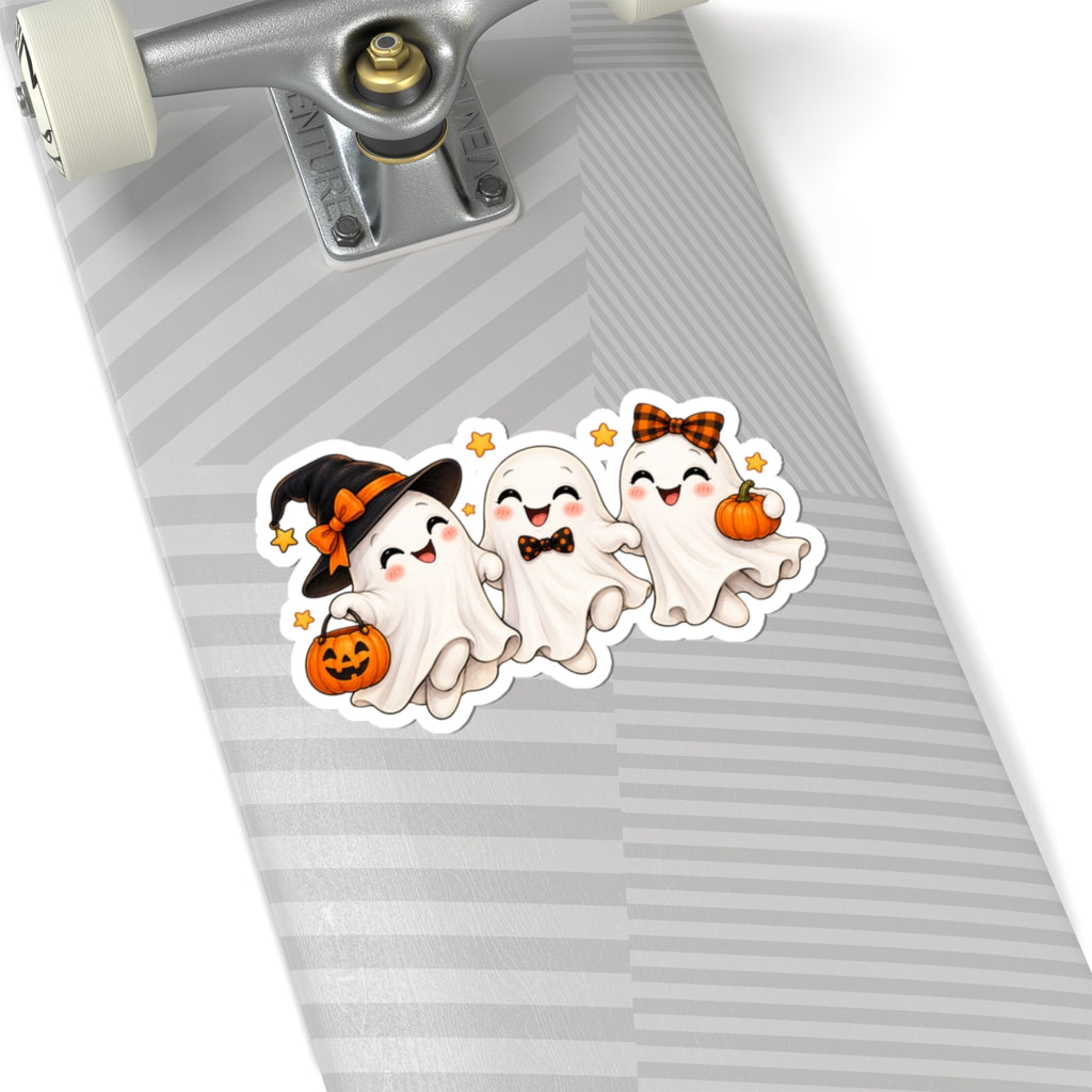 Ghost Trio Sticker | Cute Halloween Ghosts Trick or Treat Vinyl Decal