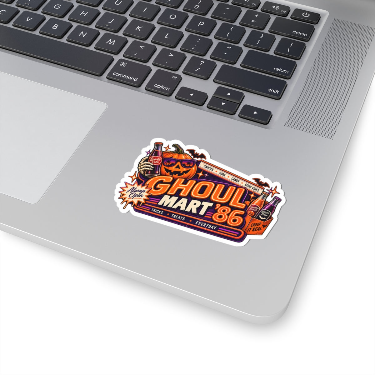 Ghoul Mart '86 Pumpkin Jack-o'-Lantern Sticker | Halloween Kiss-Cut Sticker