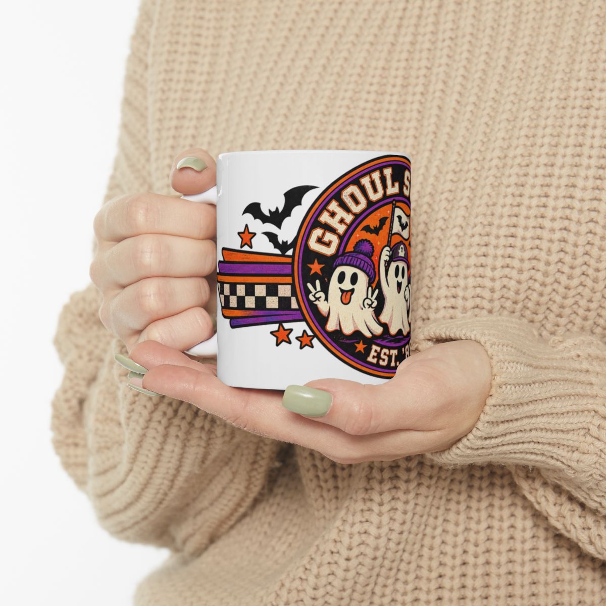Ghoul Squad Ghosts Mug | Halloween Ceramic Coffee Cup