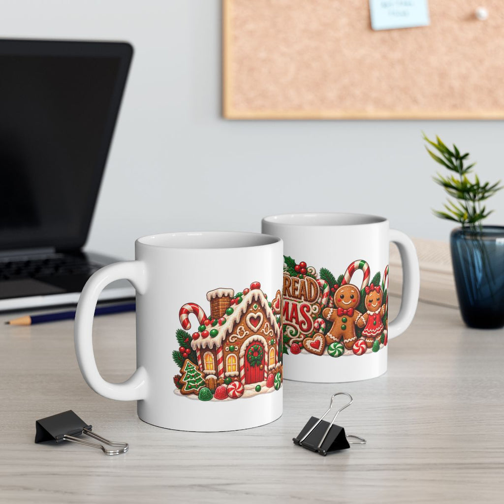 Gingerbread Christmas Mug | Ceramic Holiday Coffee Cup