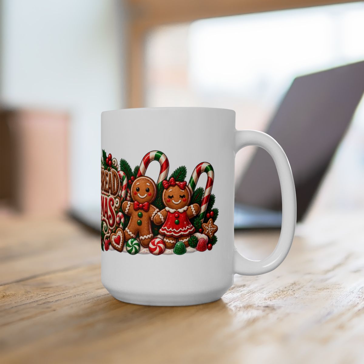 Gingerbread Christmas Mug | Ceramic Holiday Coffee Cup