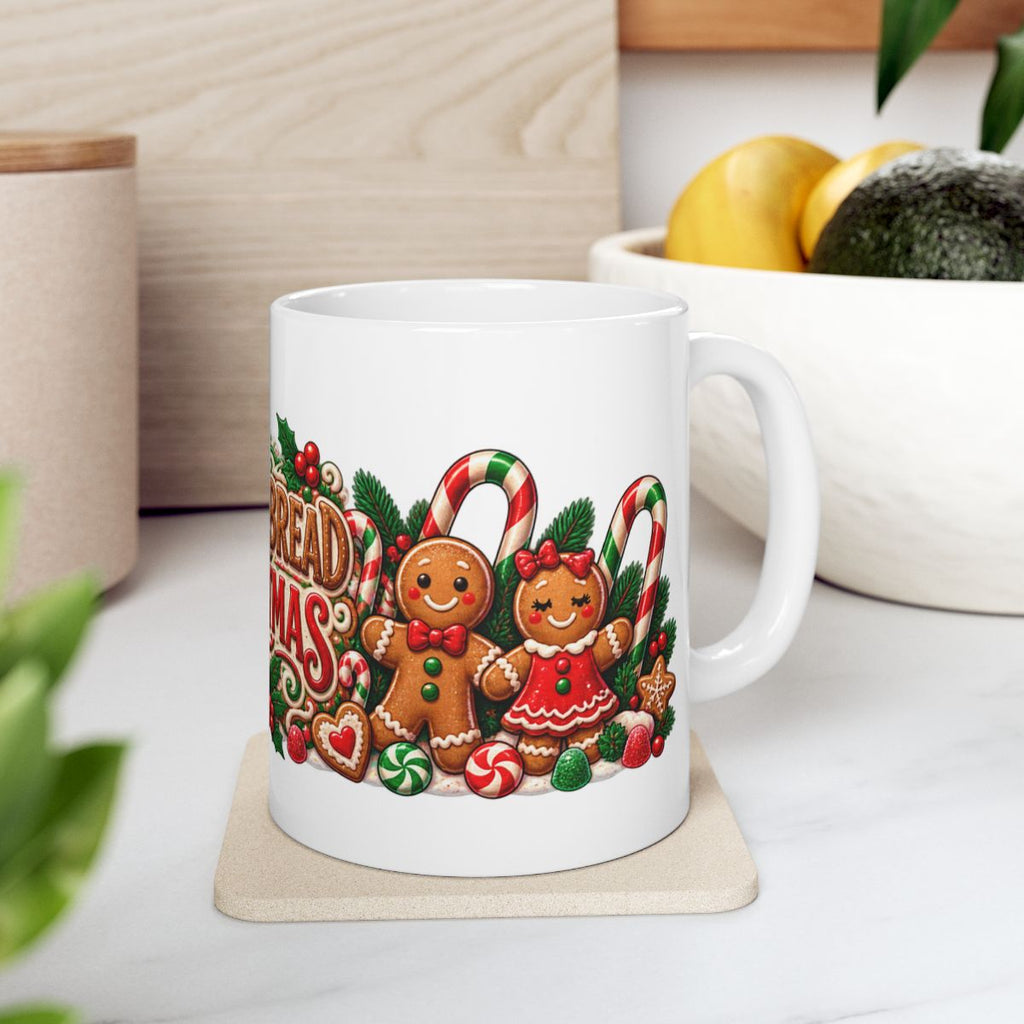 Gingerbread Christmas Mug | Ceramic Holiday Coffee Cup