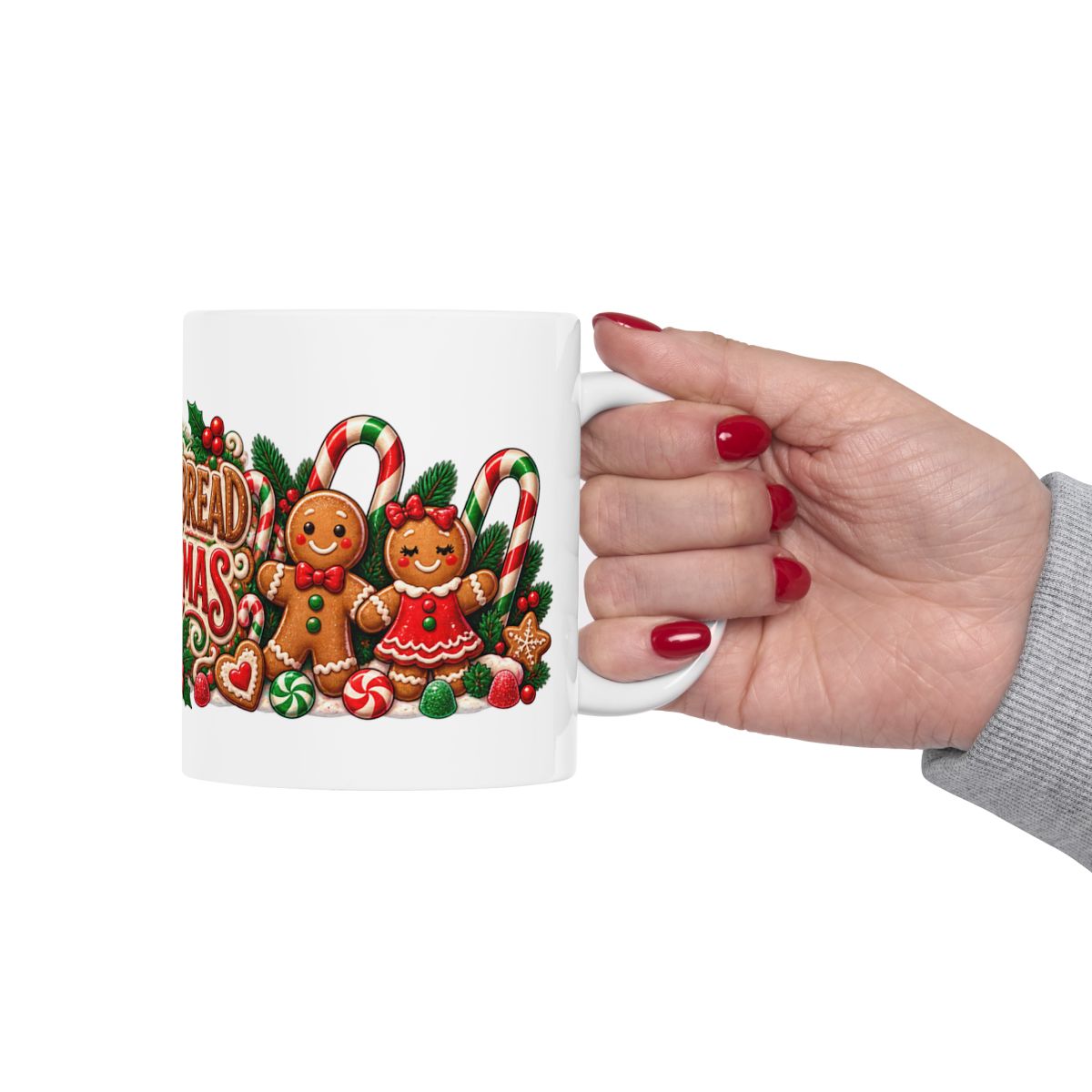 Gingerbread Christmas Mug | Ceramic Holiday Coffee Cup