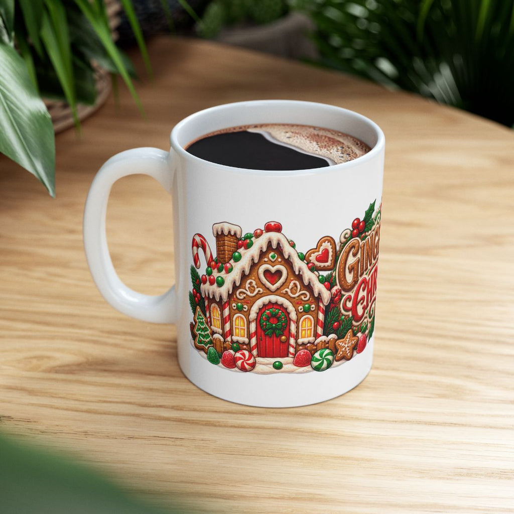 Gingerbread Christmas Mug | Ceramic Holiday Coffee Cup