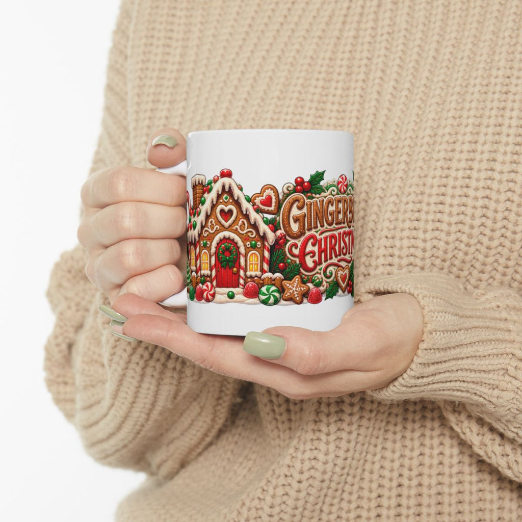 Gingerbread Christmas Mug | Ceramic Holiday Coffee Cup