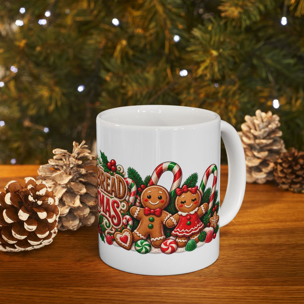 Gingerbread Christmas Mug | Ceramic Holiday Coffee Cup