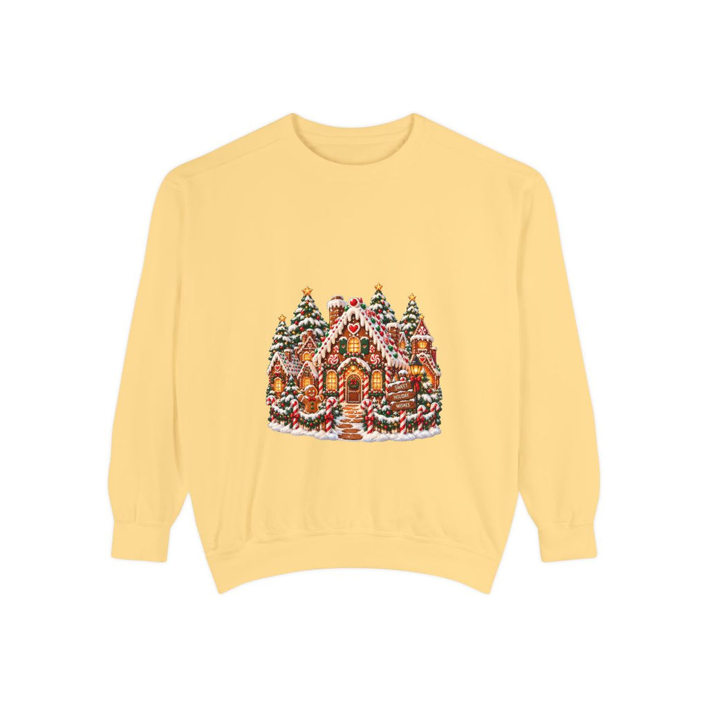 Gingerbread Cottage Sweatshirt | Christmas Holiday Winter Scene