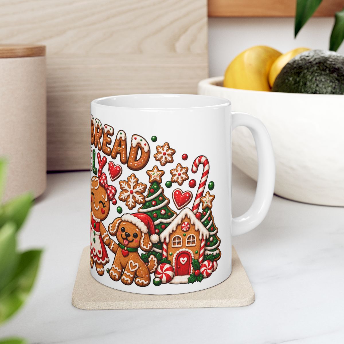 Gingerbread Family Mug | Ceramic Christmas Coffee Cup