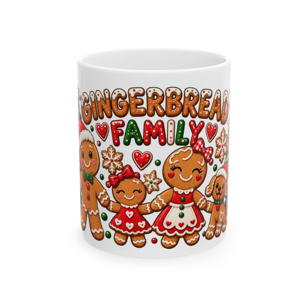 Gingerbread Family Mug | Ceramic Christmas Coffee Cup