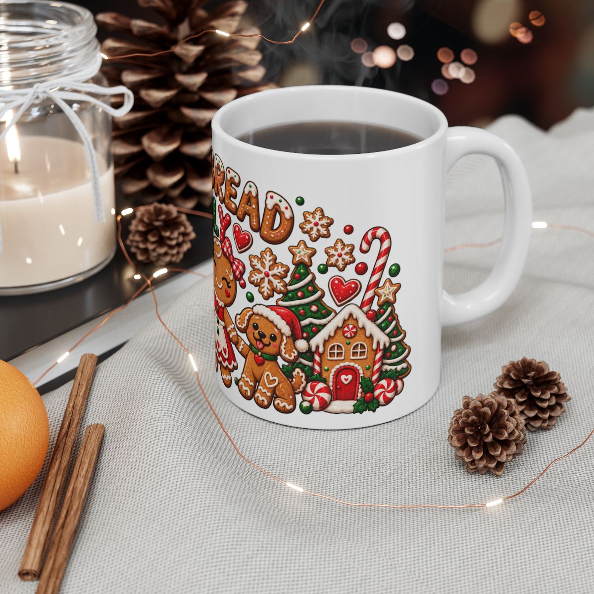 Gingerbread Family Mug | Ceramic Christmas Coffee Cup