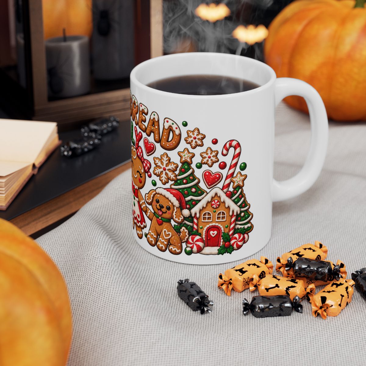 Gingerbread Family Mug | Ceramic Christmas Coffee Cup