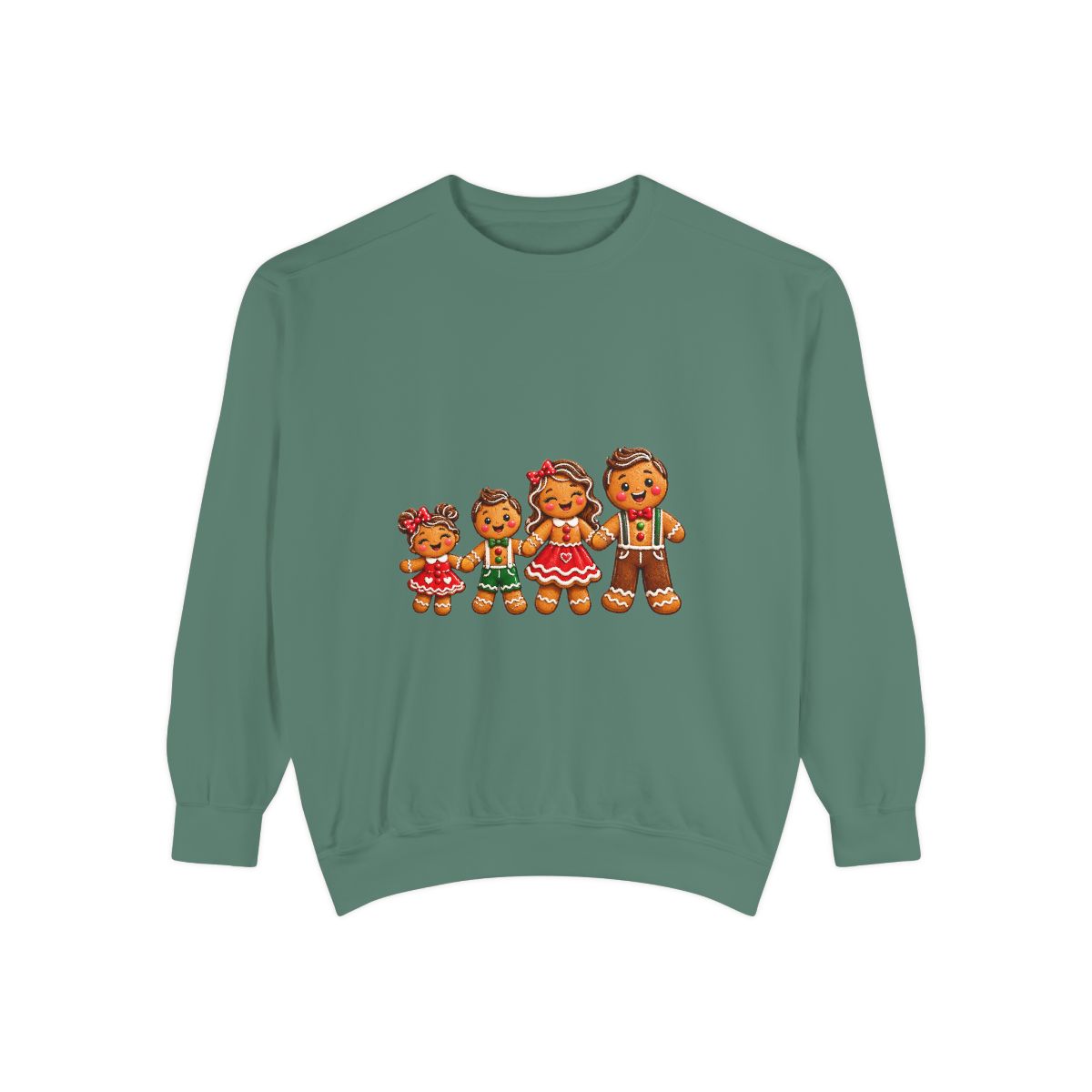 Gingerbread Family Sweatshirt | Holiday Cookie Kids Christmas Crewneck
