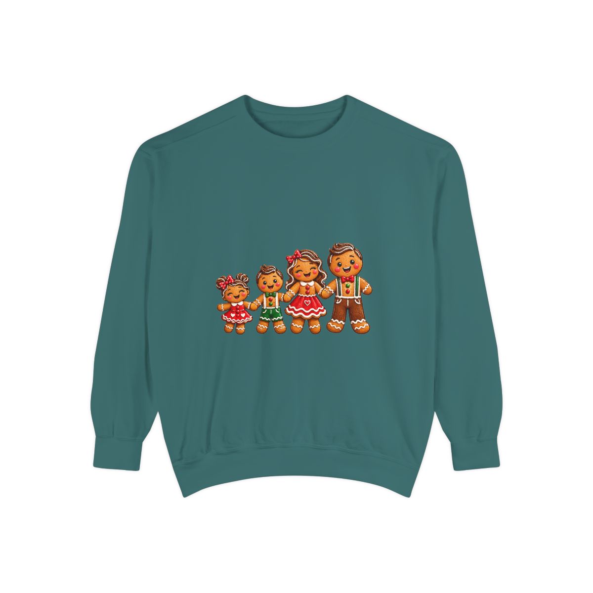 Gingerbread Family Sweatshirt | Holiday Cookie Kids Christmas Crewneck