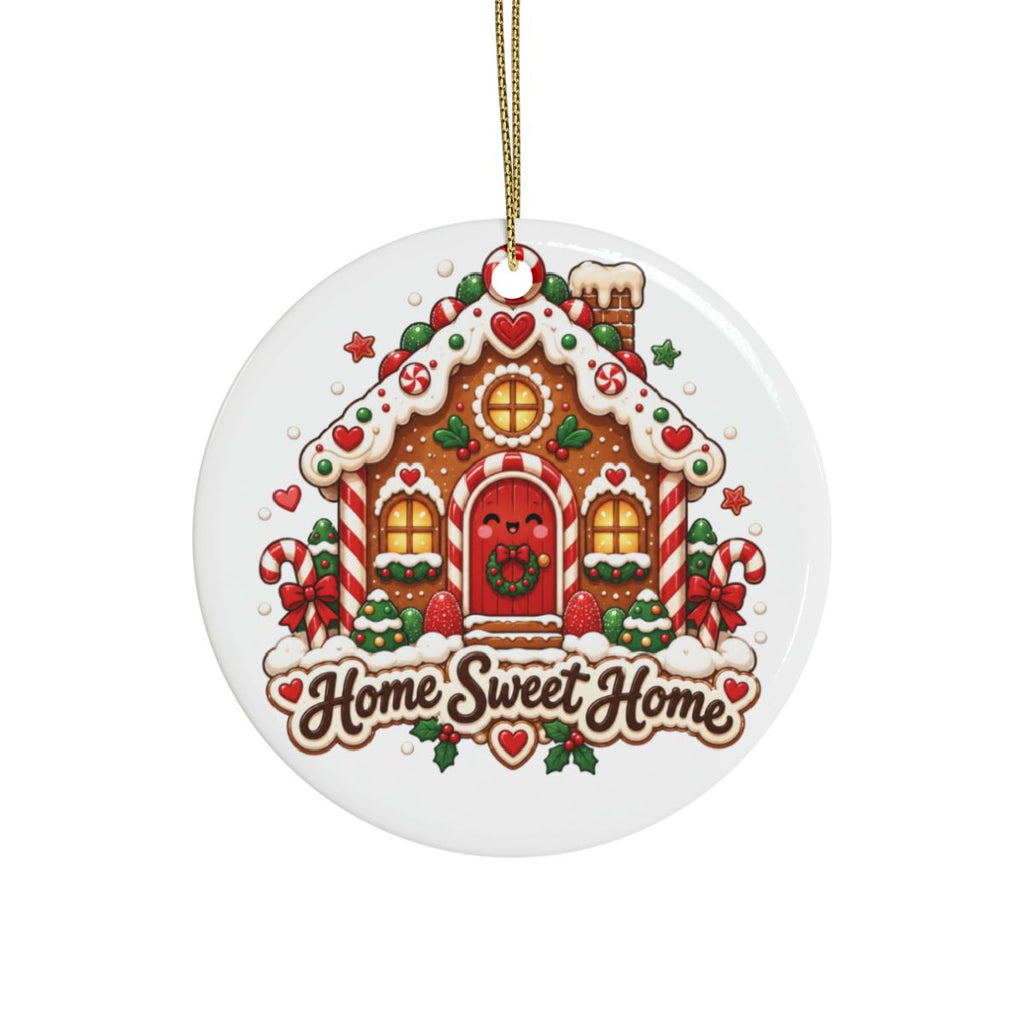 Gingerbread House Home Sweet Home Ornament | Ceramic Ornament