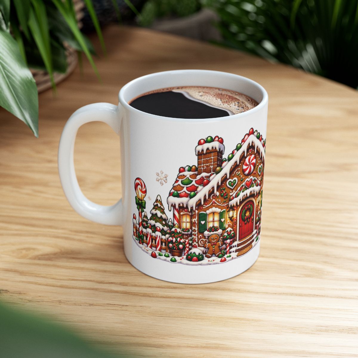 Gingerbread House Mug | Christmas Ceramic Coffee Cup