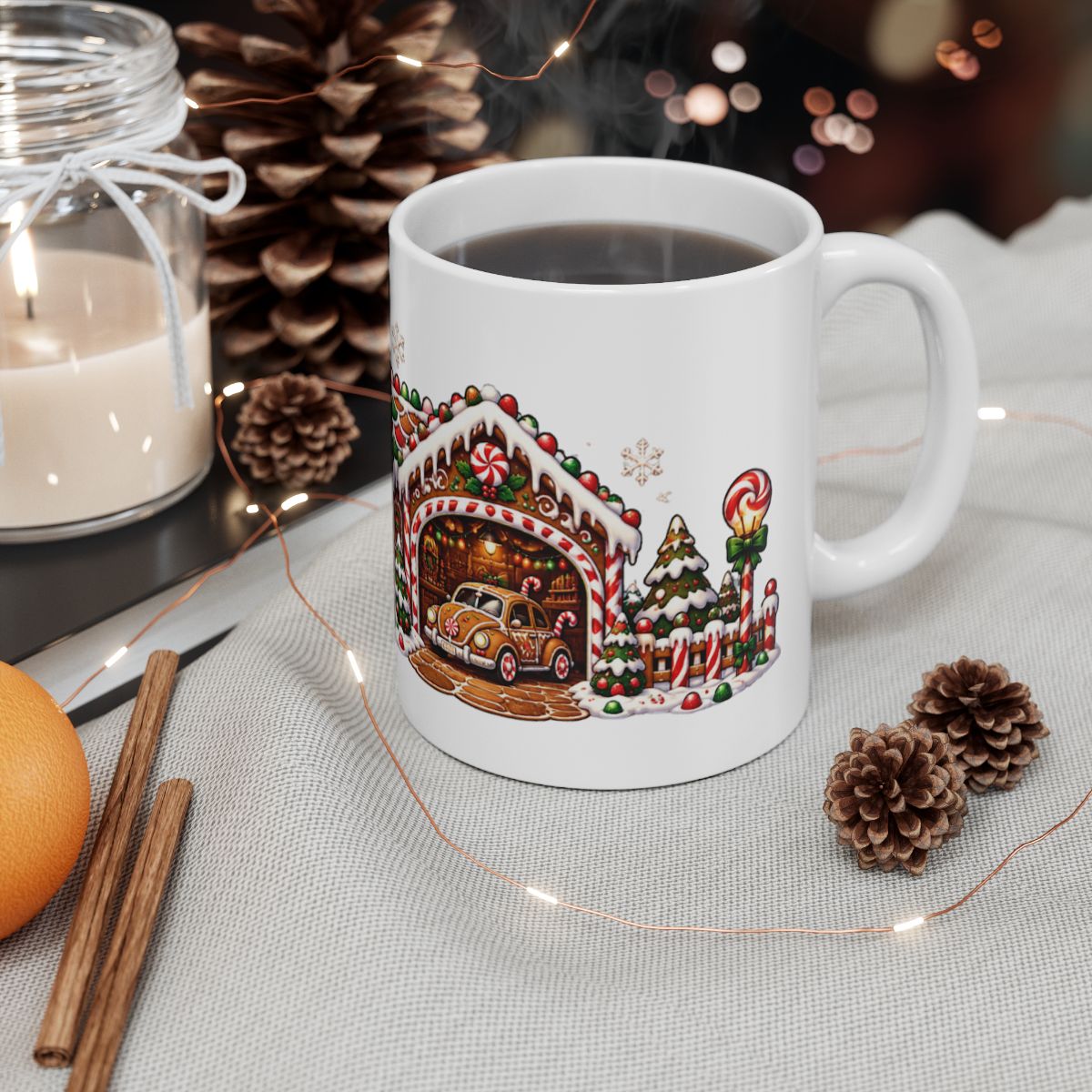 Gingerbread House Mug | Christmas Ceramic Coffee Cup