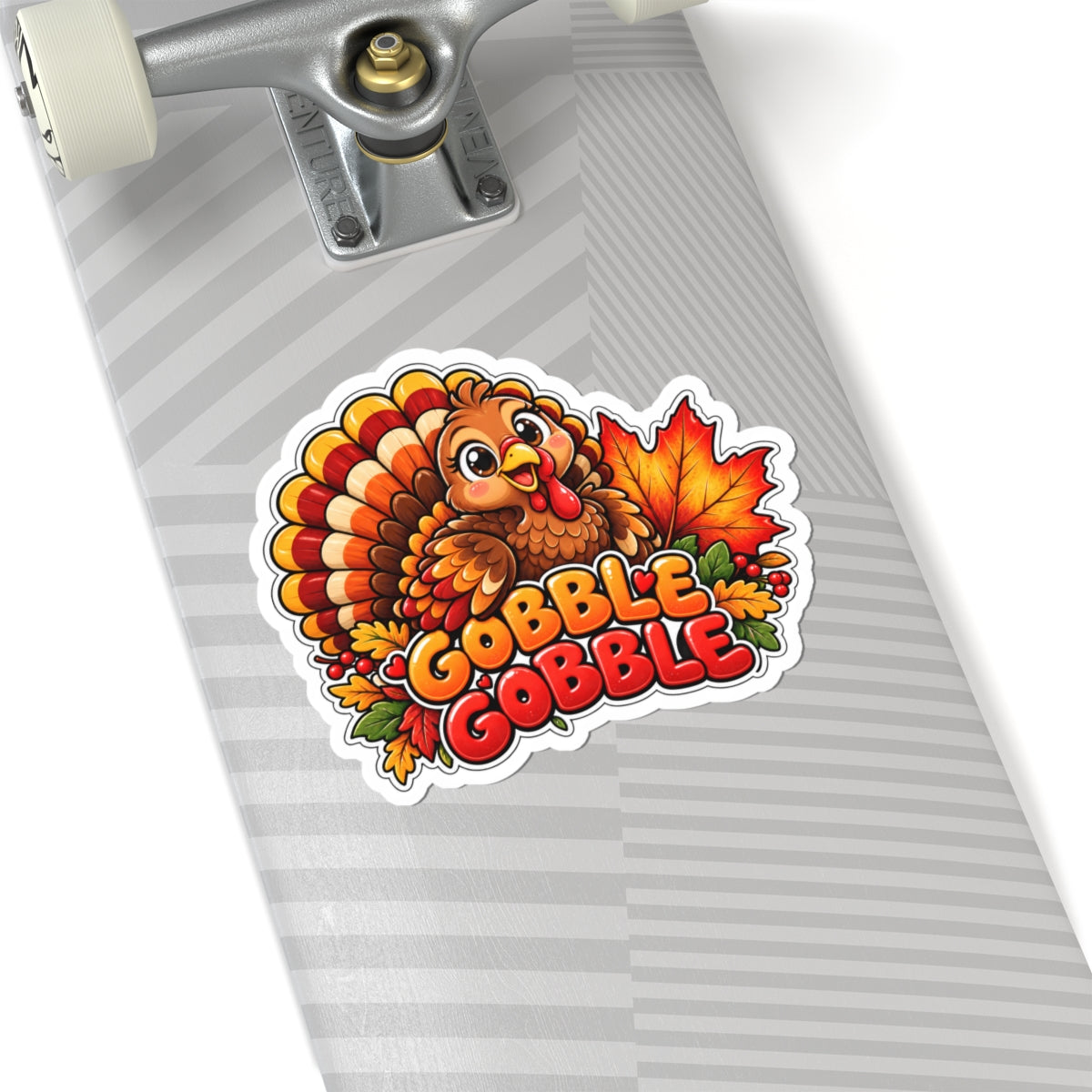 Gobble Gobble Turkey Sticker | Kiss-Cut Thanksgiving Vinyl Sticker