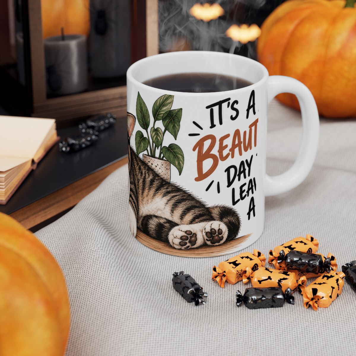 Good Mood (hopefully) Cat Mug | Ceramic Coffee Tea Cup