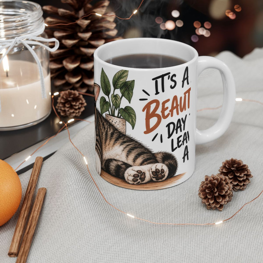 Good Mood (hopefully) Cat Mug | Ceramic Coffee Tea Cup