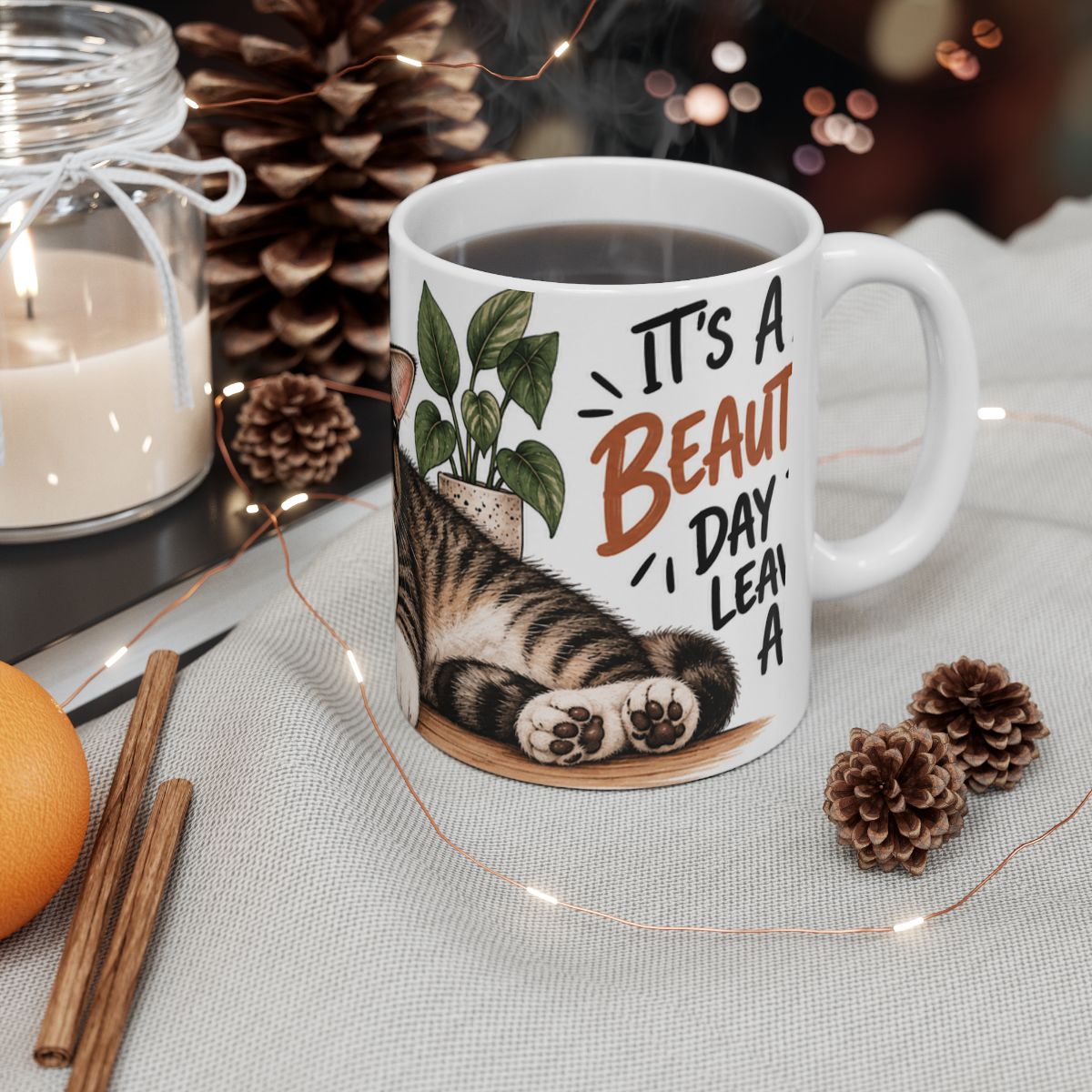Good Mood (hopefully) Cat Mug | Ceramic Coffee Tea Cup