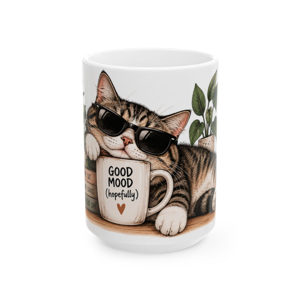 Good Mood (hopefully) Cat Mug | Ceramic Coffee Tea Cup
