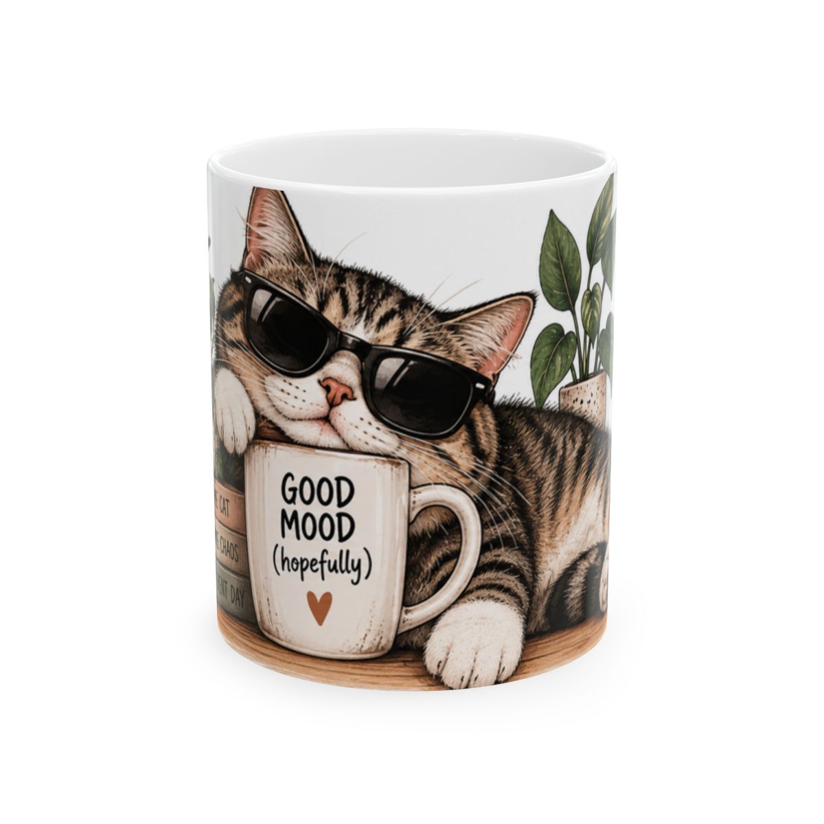 Good Mood (hopefully) Cat Mug | Ceramic Coffee Tea Cup