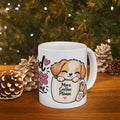 Good Things Take Time Mug | Cute Kawaii Puppies and Hearts Ceramic Mug