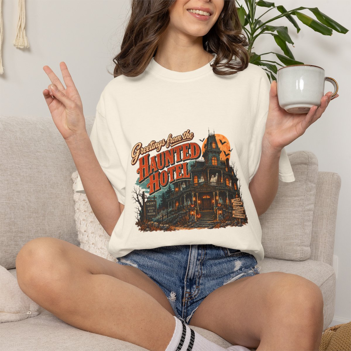 Grandpa's Haunted Hotel T-Shirt | Haunted House Halloween Tee