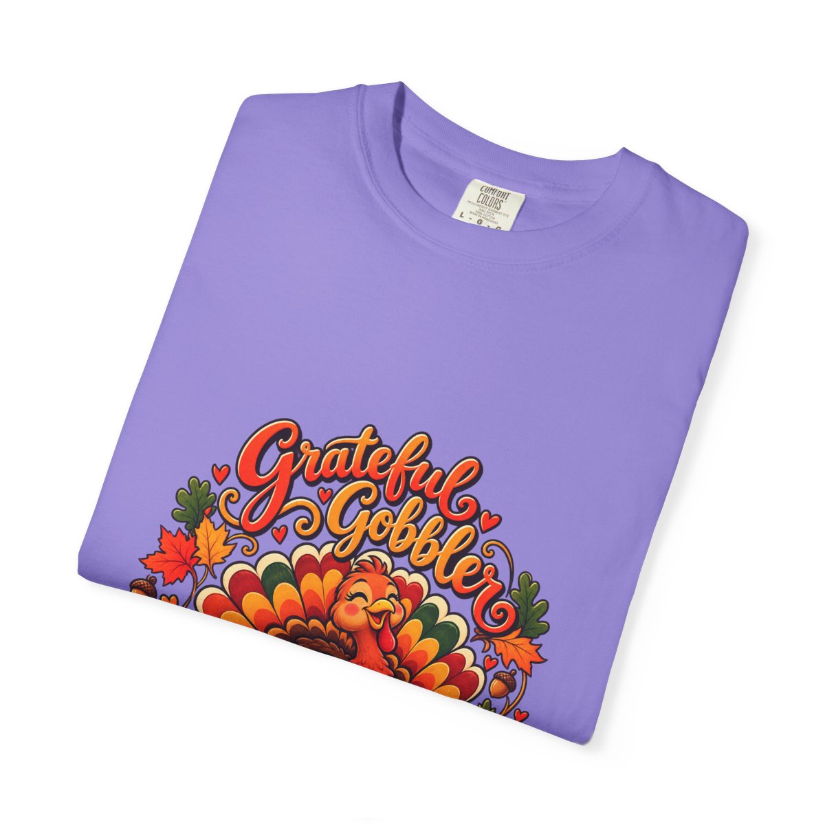 Grateful Gobbler Turkey T-shirt | Thanksgiving Fall Leaves