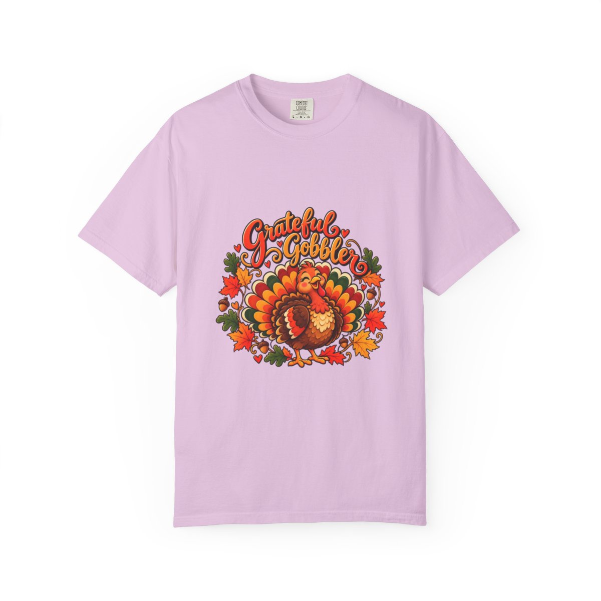 Grateful Gobbler Turkey T-shirt | Thanksgiving Fall Leaves