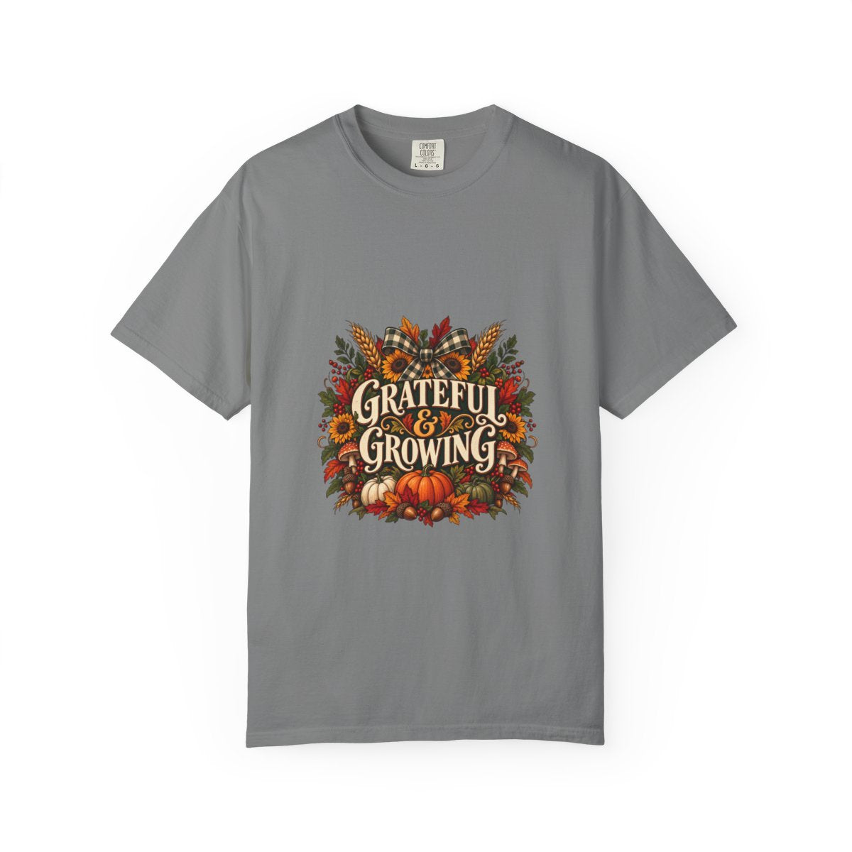 Grateful & Growing T-shirt | Autumn Pumpkin Fall Floral Harvest Tee