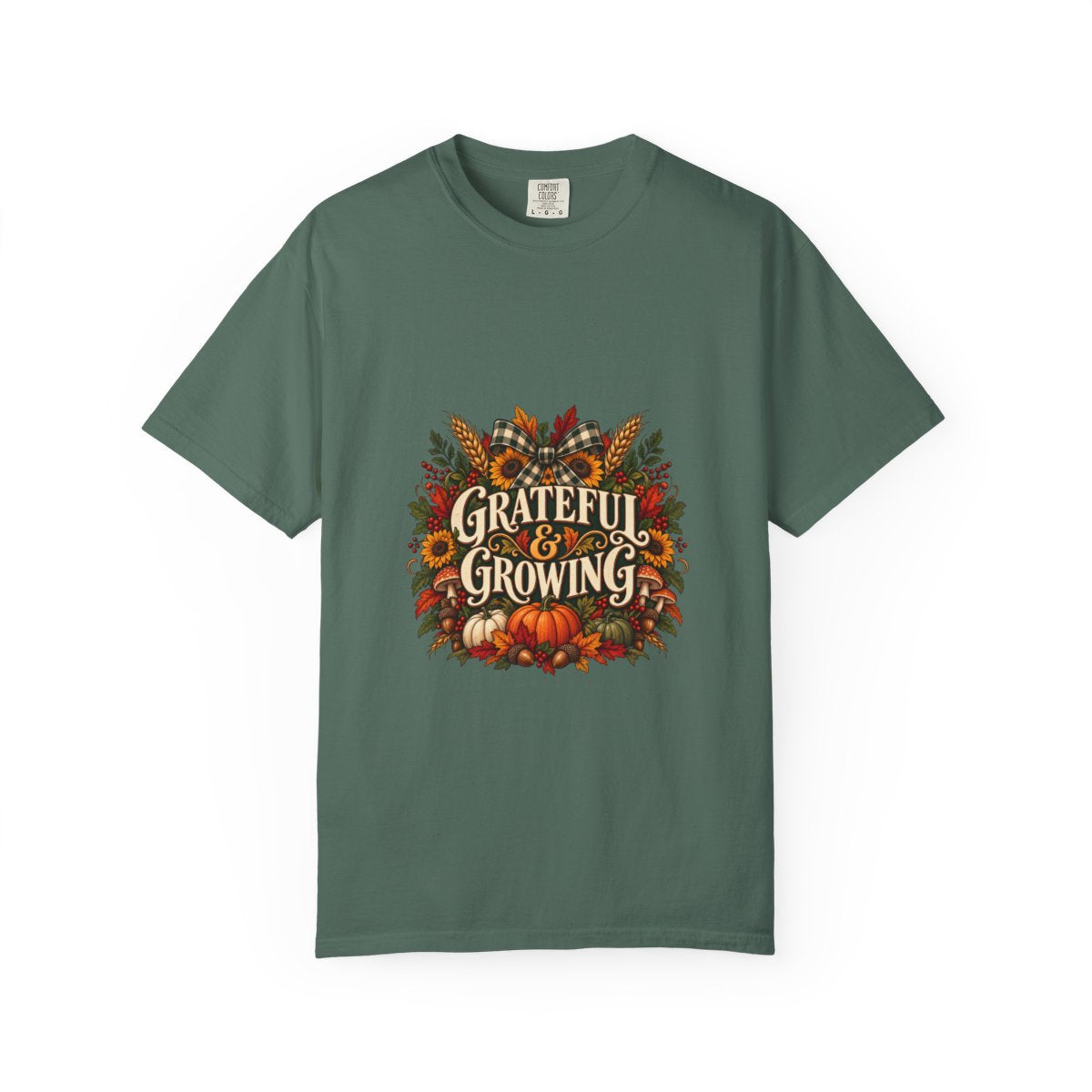Grateful & Growing T-shirt | Autumn Pumpkin Fall Floral Harvest Tee