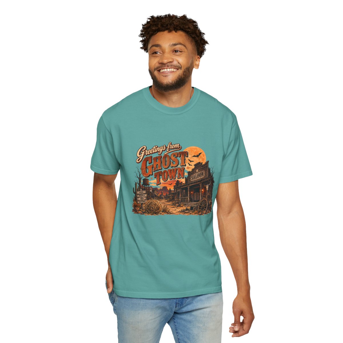 Greetings From Ghost Town T-Shirt | Western Haunted Saloon Halloween
