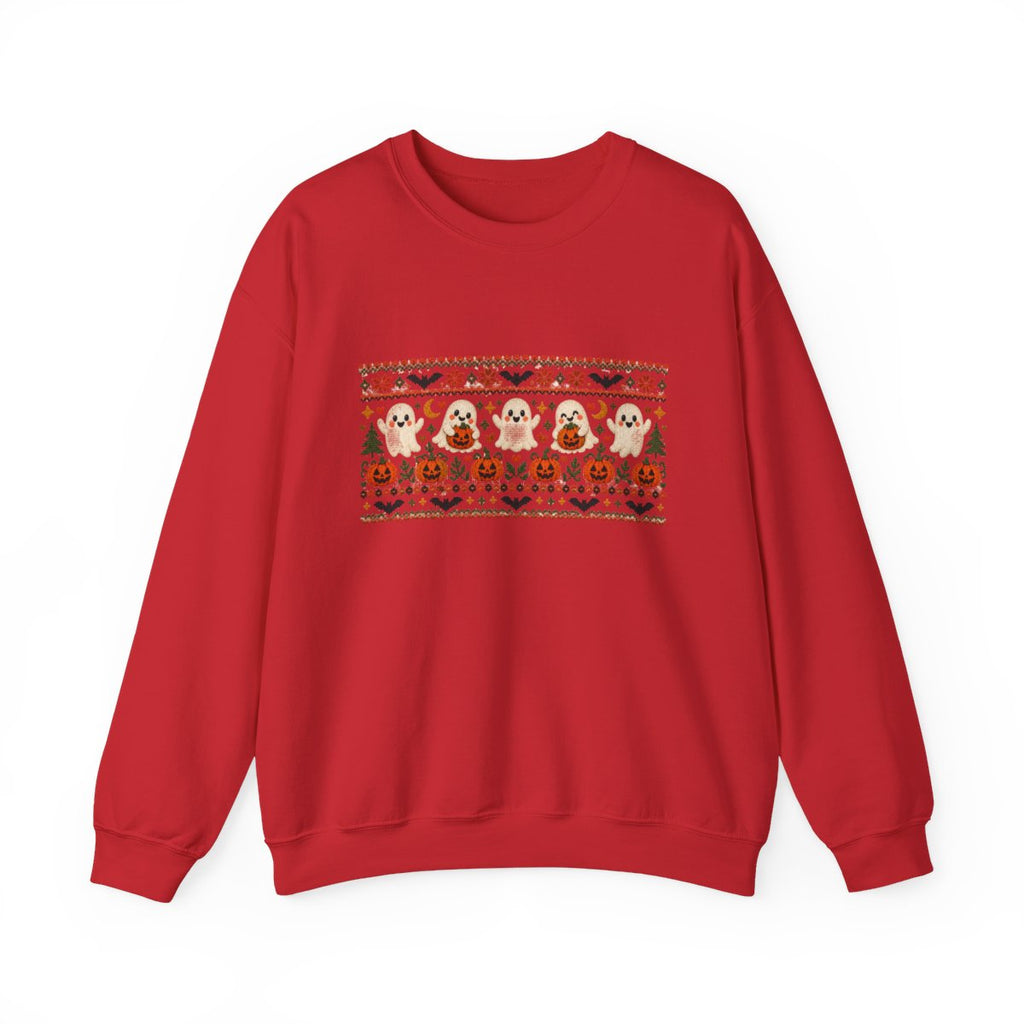 Halloween Pumpkin Pattern Sweatshirt | Cute Spooky Sweater Design