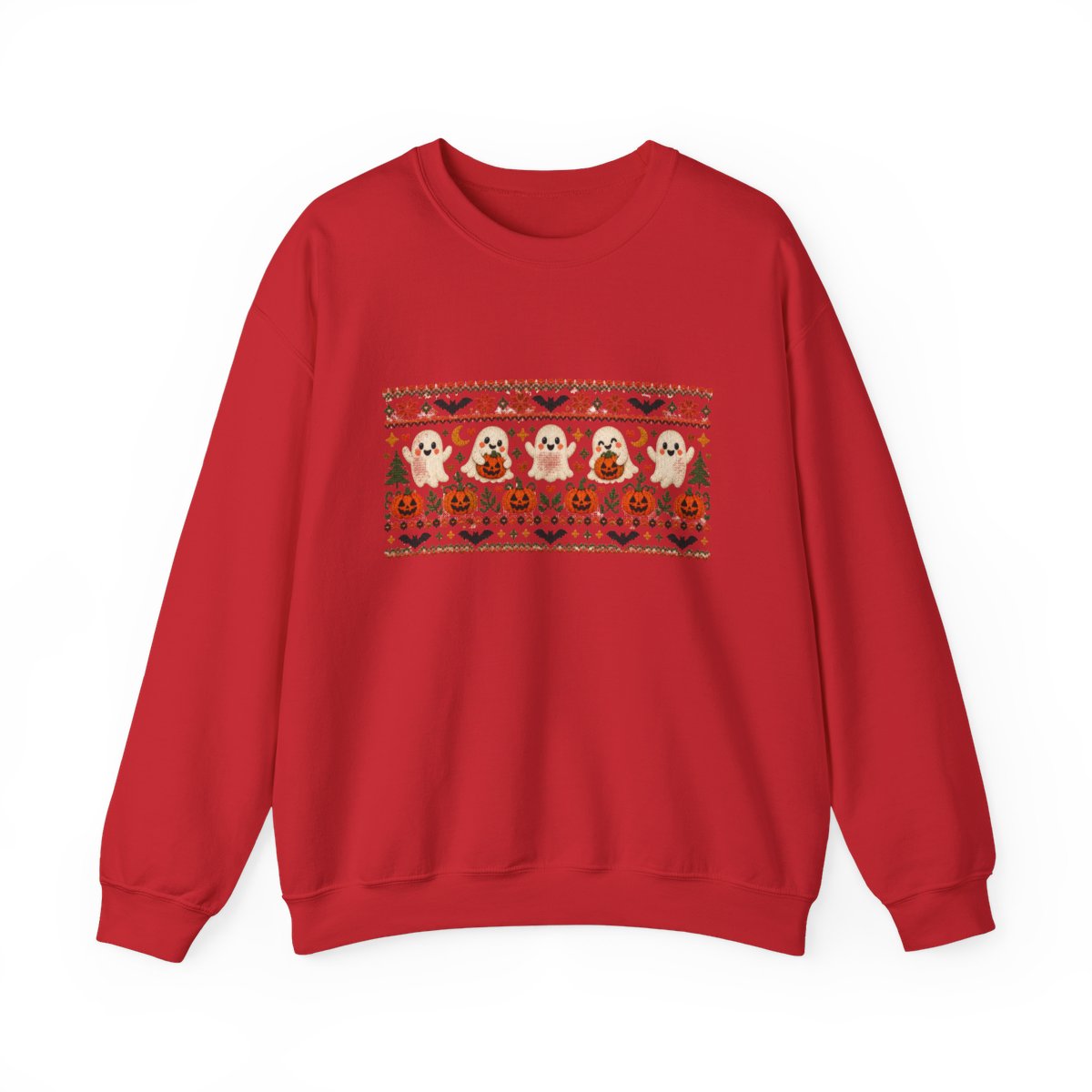 Halloween Pumpkin Pattern Sweatshirt | Cute Spooky Sweater Design