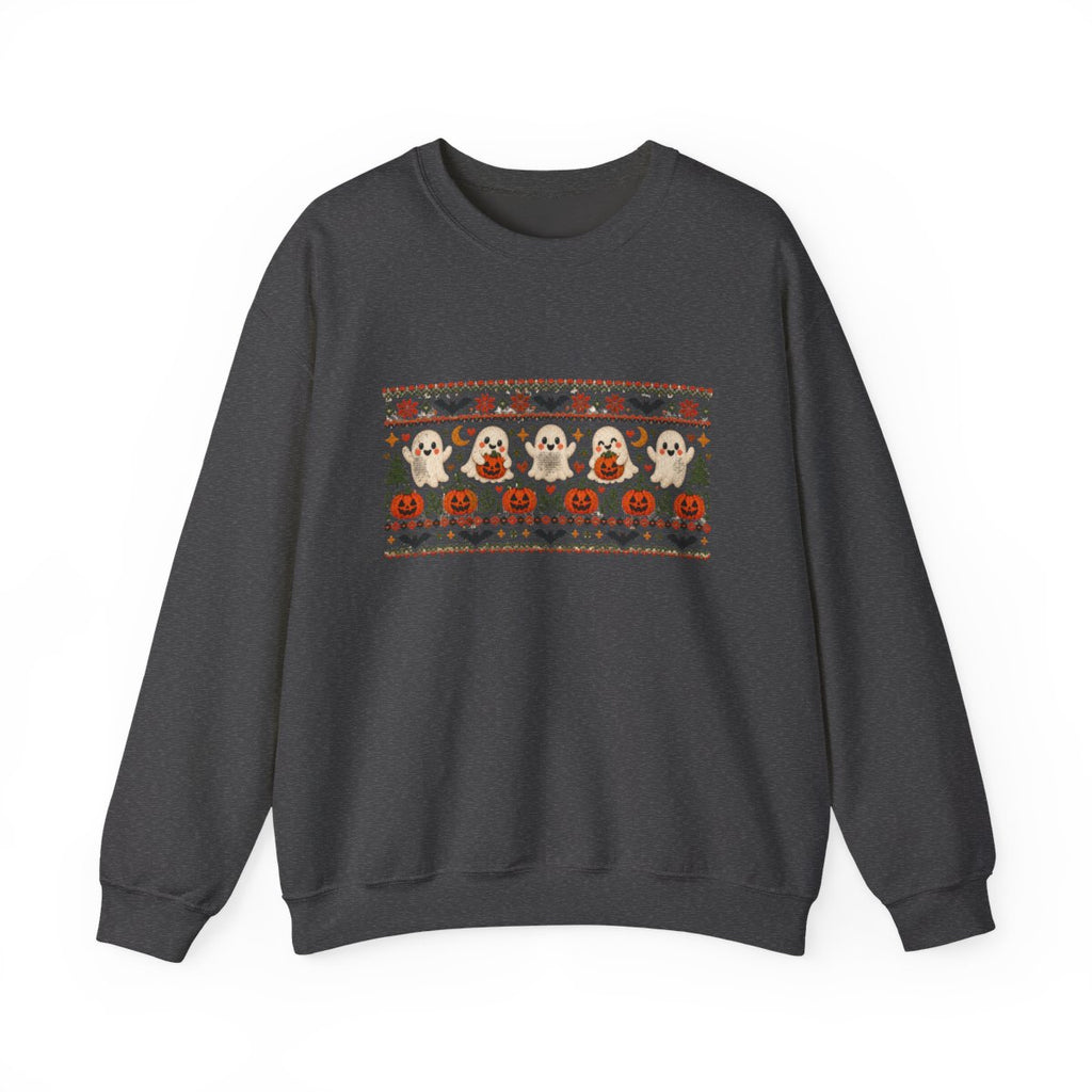 Halloween Pumpkin Pattern Sweatshirt | Cute Spooky Sweater Design