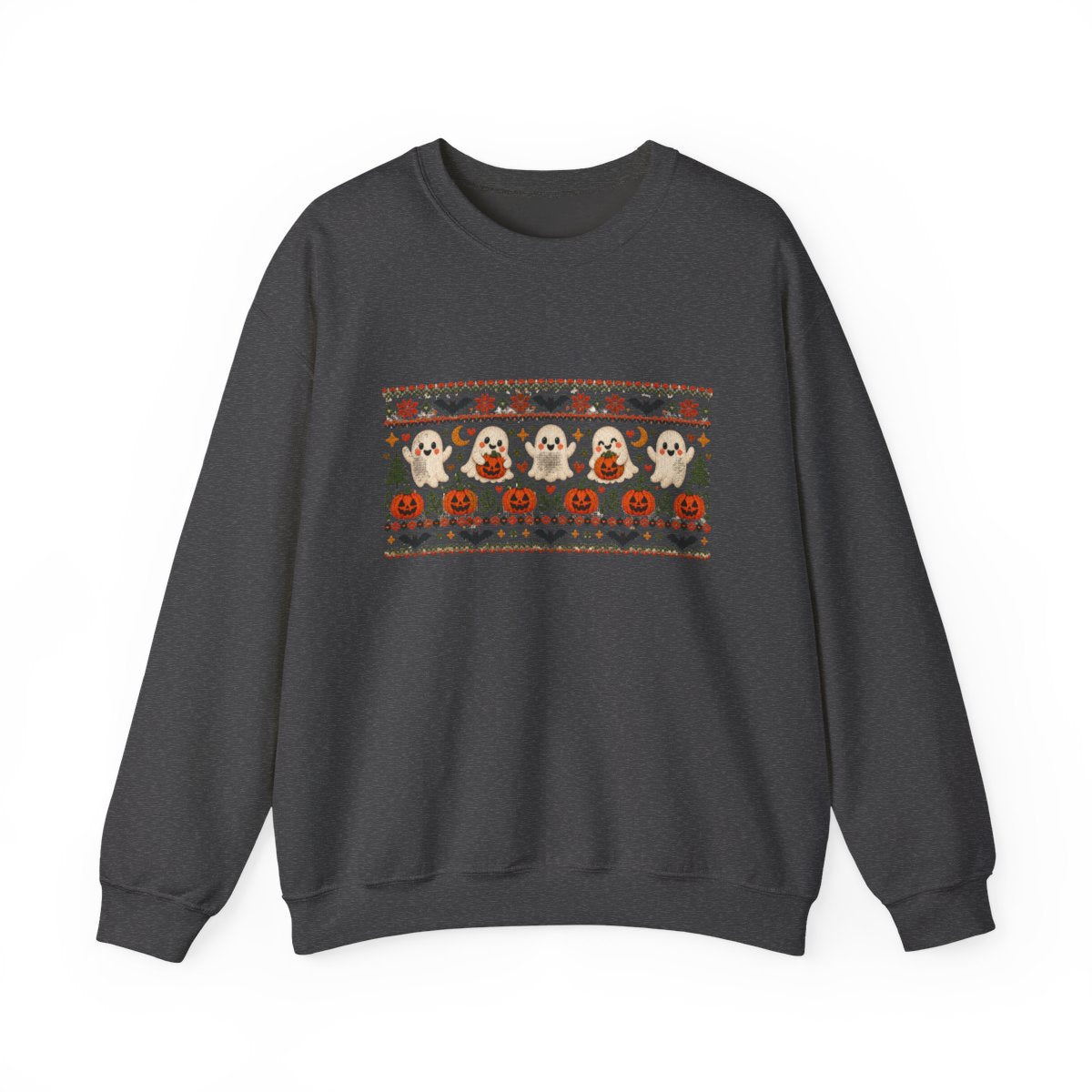 Halloween Pumpkin Pattern Sweatshirt | Cute Spooky Sweater Design