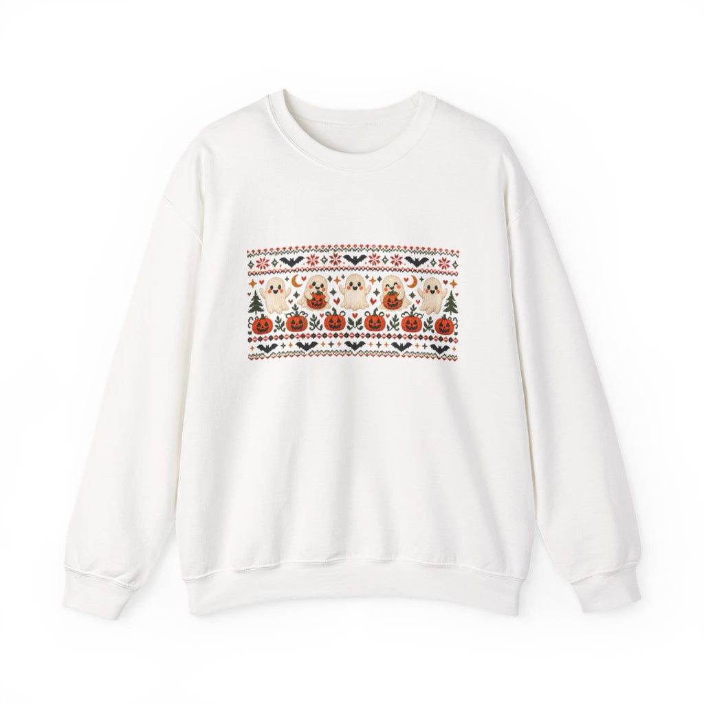 Halloween Pumpkin Pattern Sweatshirt | Cute Spooky Sweater Design