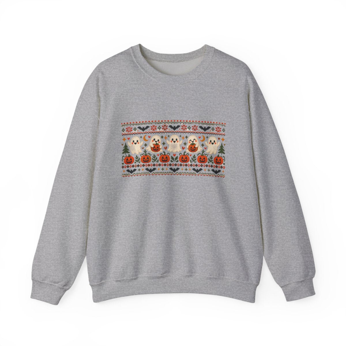 Halloween Pumpkin Pattern Sweatshirt | Cute Spooky Sweater Design