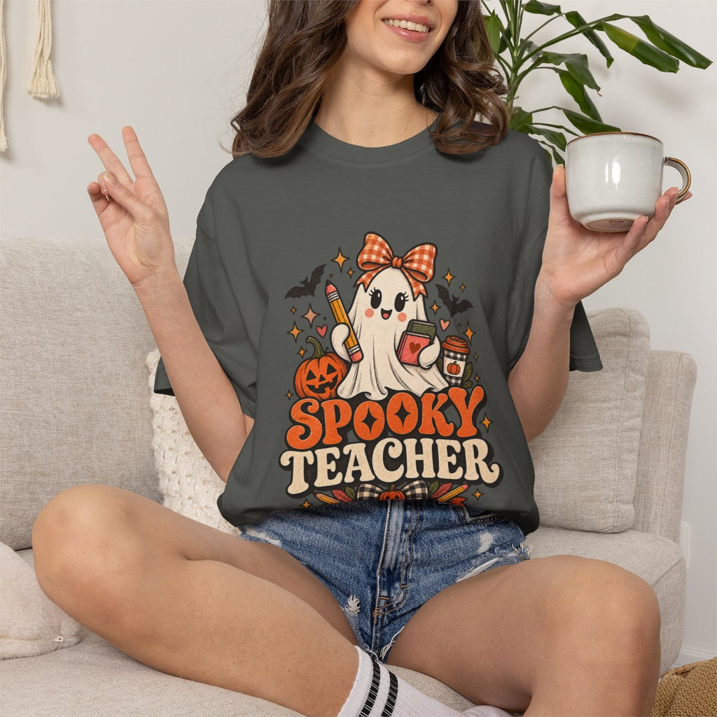 Halloween Teacher Shirt, Ghost Pumpkin Bats Tee, Spooky Teacher